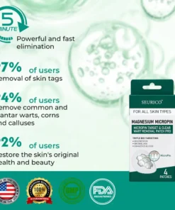 Seurico™ Magnesium MicroPin Target & Clear Wart Removal Patch