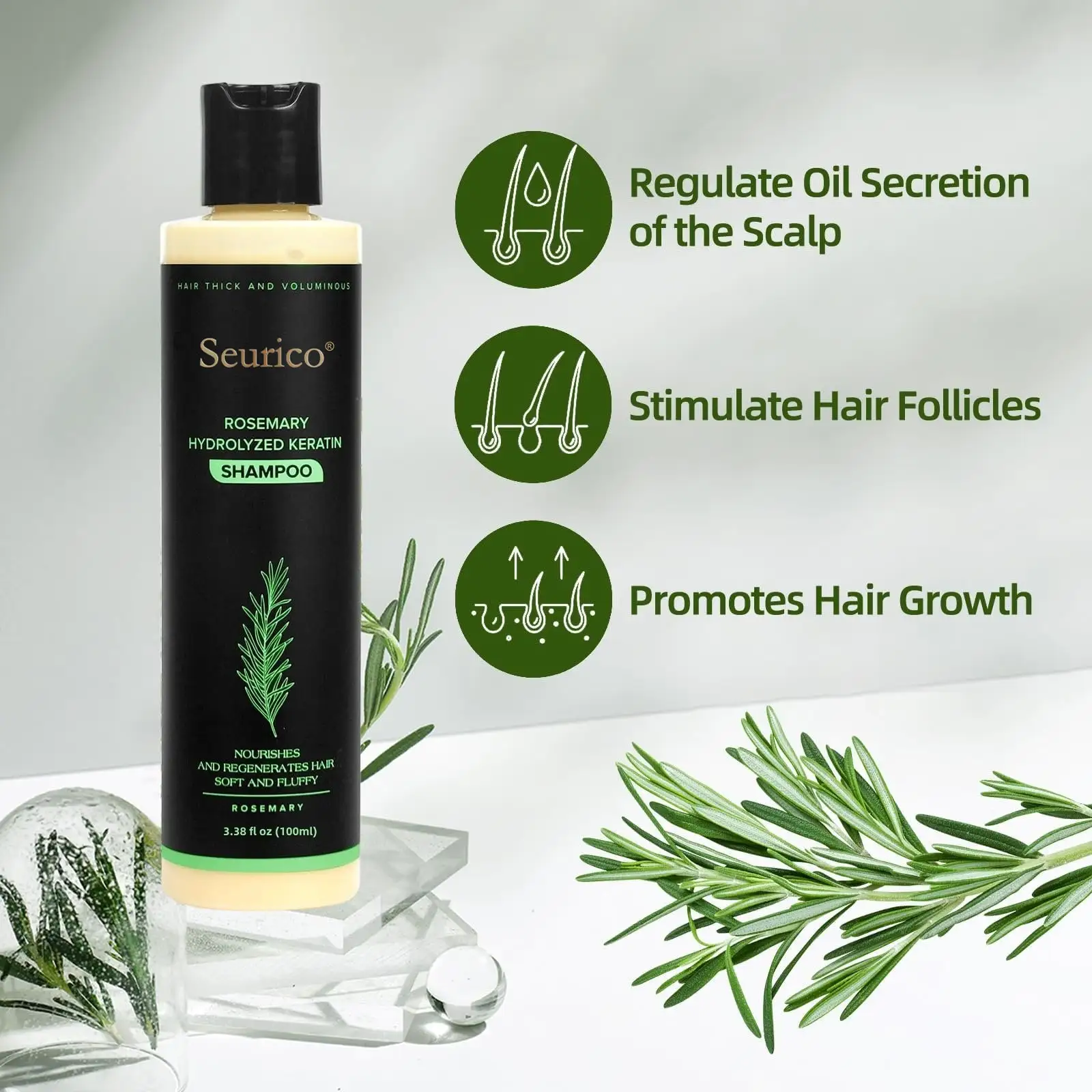 Seurico Organic Rosemary Hair Growth Shampoo & Hair Conditioner