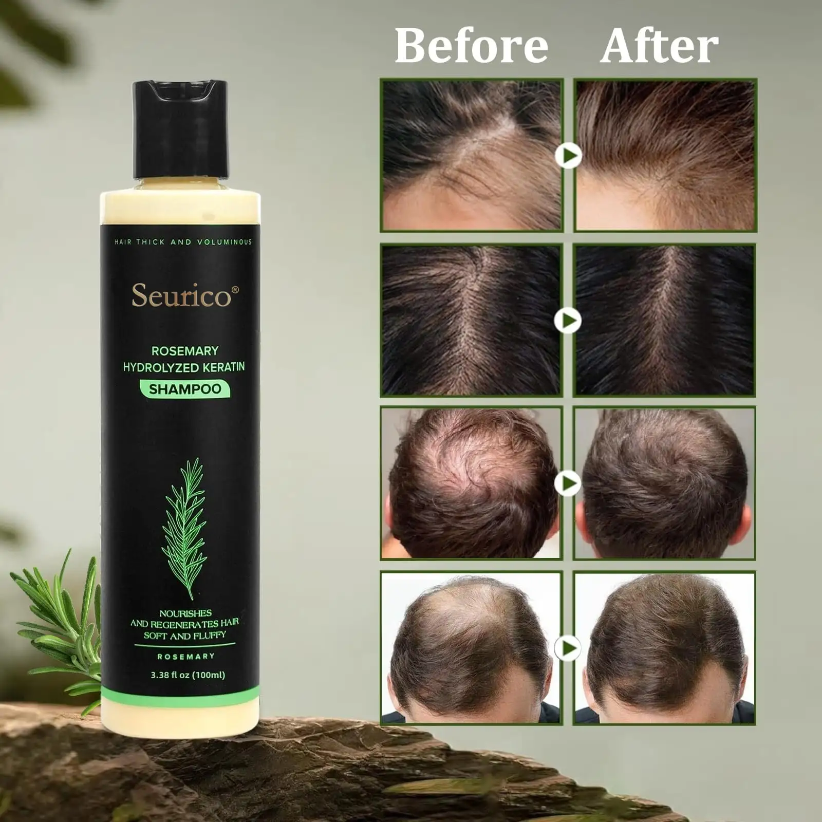 Seurico Organic Rosemary Hair Growth Shampoo & Hair Conditioner