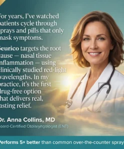 Seurico® 660 nm Red Light Therapy Mitochondria ATP Powered Nasal Relief